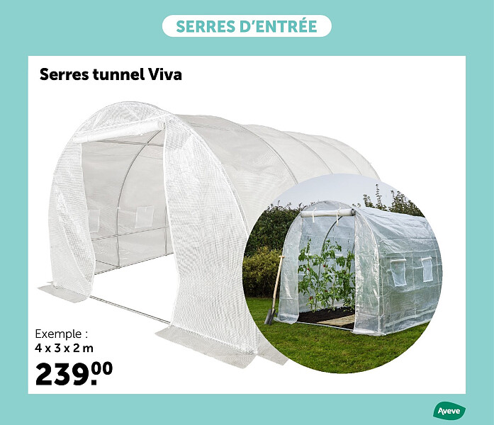 Serres tunnel Viva 4 x 3 x 2 m