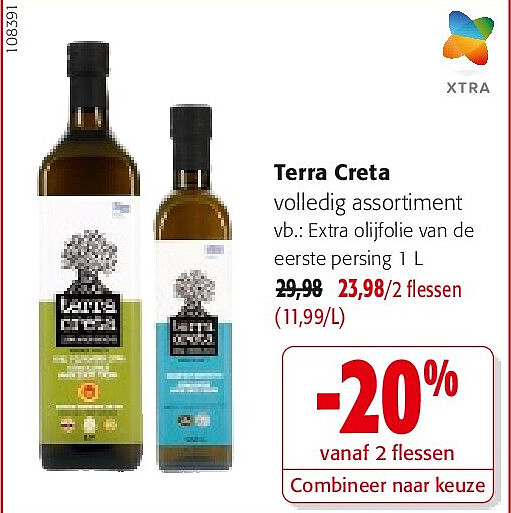 Terra Creta Extra olijfolie van de eerste persing 1 L