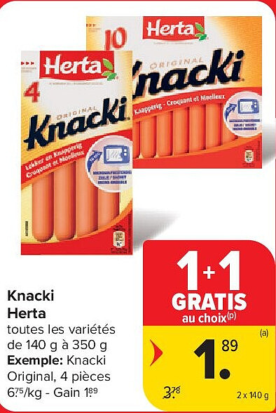 Knacki Herta 2 x 140 g