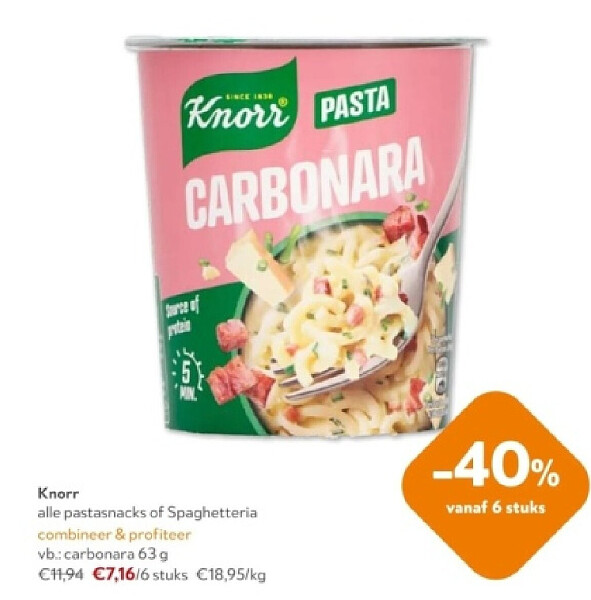 Knorr carbonara 63 g