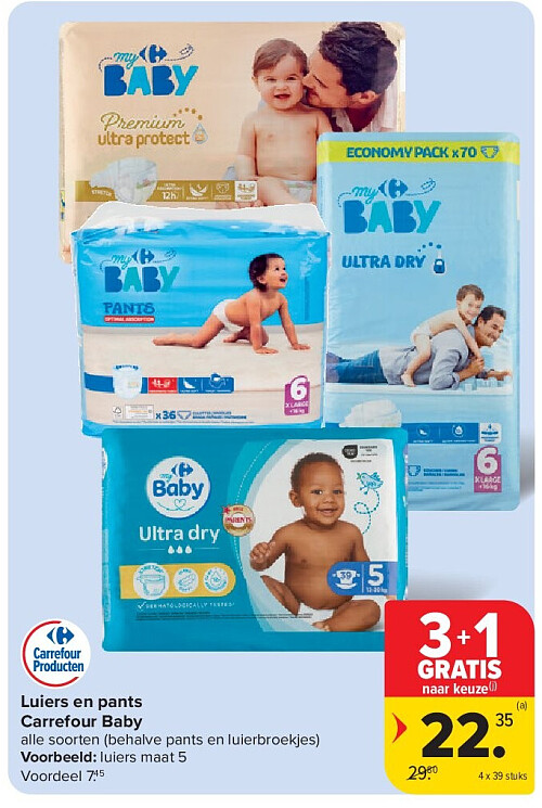 Luiers en pants Carrefour Baby