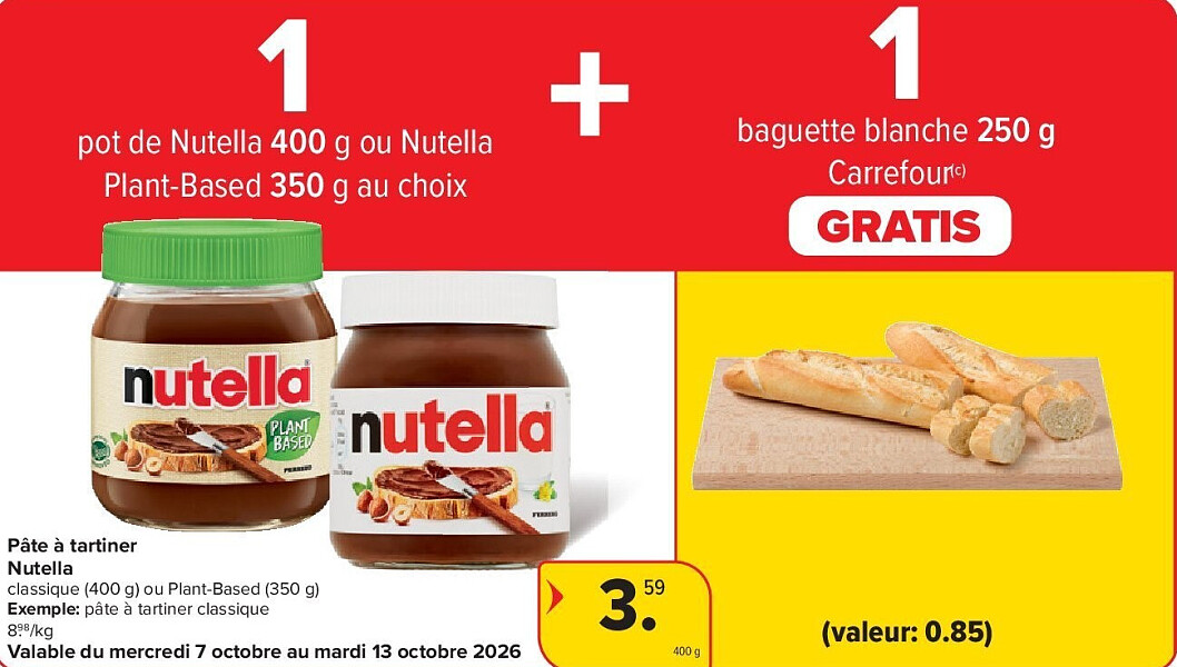 Pâte à tartiner Nutella 400 g