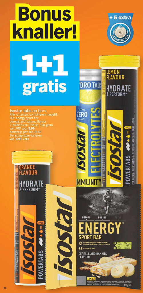 Isostar tabs en bars