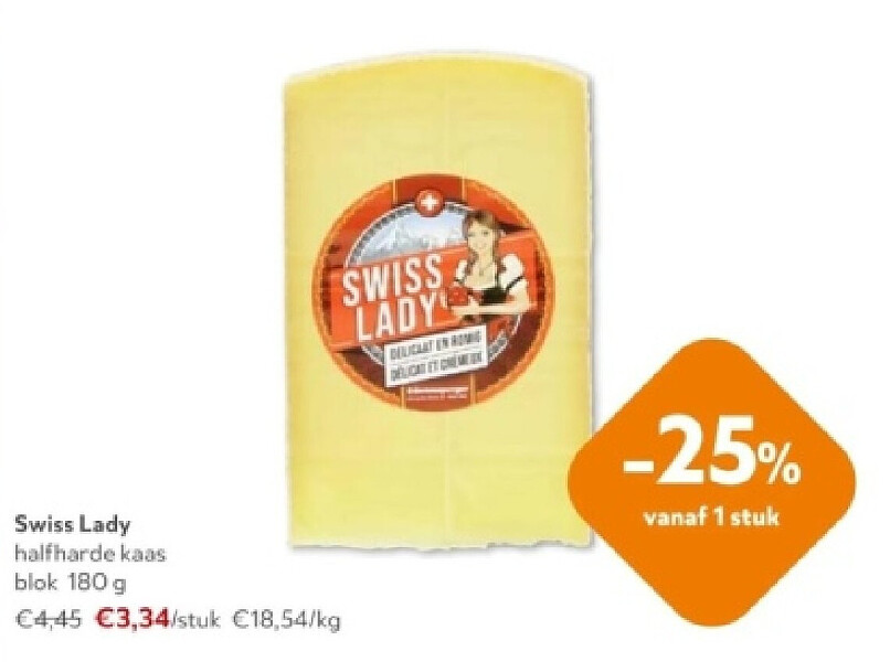Swiss Lady halfharde kaas blok 180 g