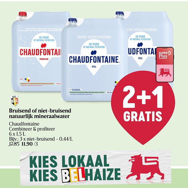 Bruisend of niet-bruisend natuurlijk mineraalwater