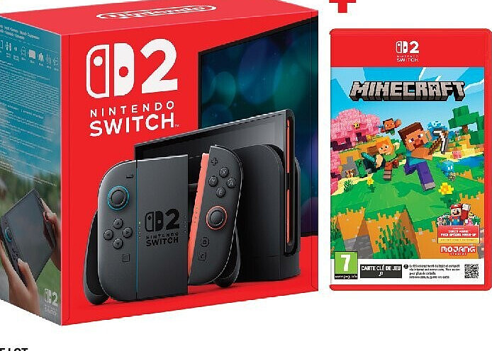 La console Nintendo Switch 2 + le jeu Nintendo Switch 2 Minecraft