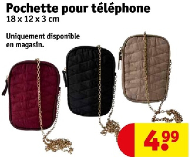 Pochette pour téléphone 18 x 12 x 3 cm