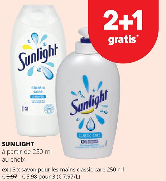 SUNLIGHT à partir de 250 ml