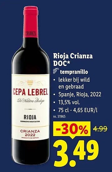 Rioja Crianza DOC