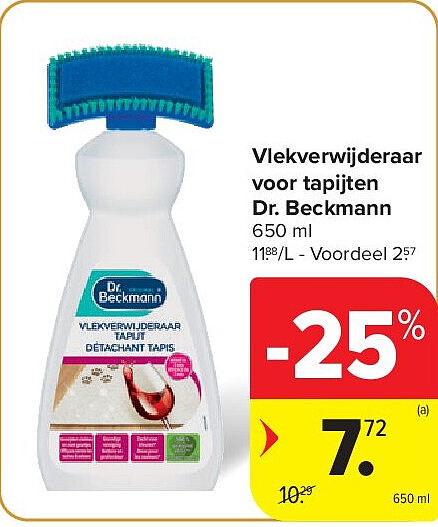 Vlekverwijderaar voor tapijten Dr. Beckmann