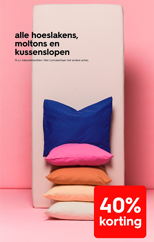 alle hoeslakens, moltons en kussenslopen