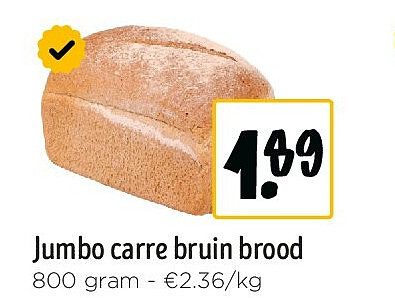 Jumbo carre bruin brood