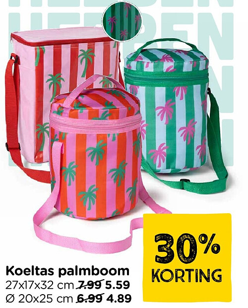 Koeltas palmboom 27x17x32 cm