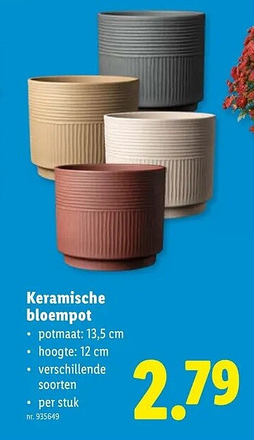 Keramische bloempot