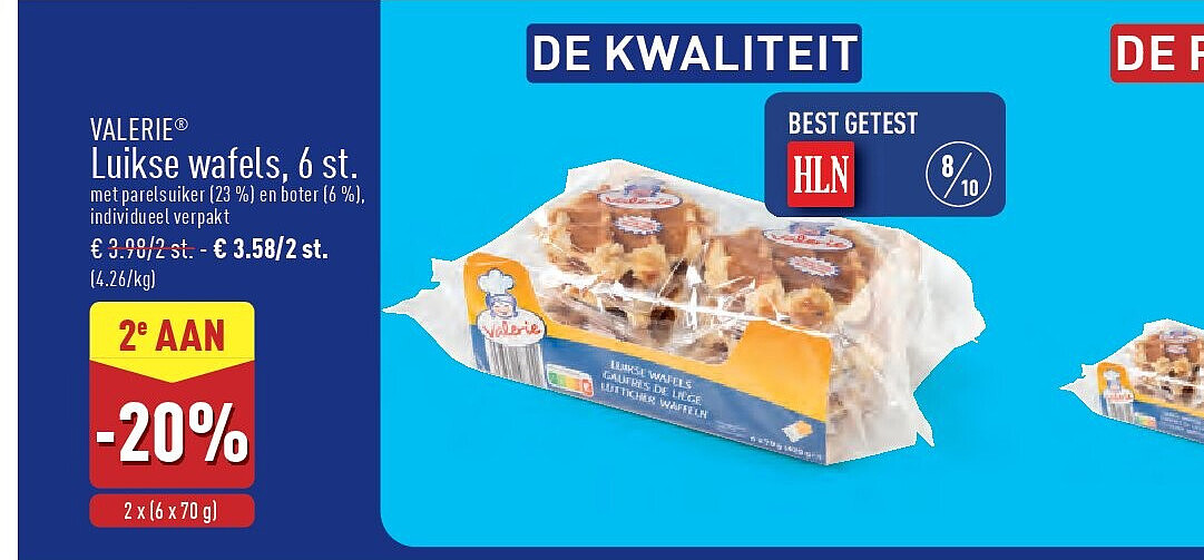 Luikse wafels, 6st.