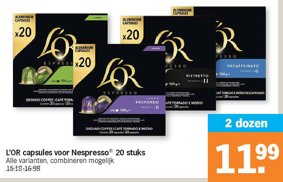 L'OR capsules voor Nespresso® 20 stuks