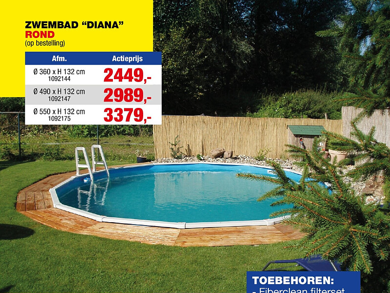 Interline Diana basis zwembad 360x132 cm