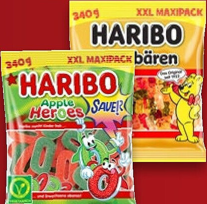 HARIBO Fruchtgummis oder Lakritze