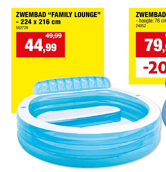 ZWEMBAD “FAMILY LOUNGE” - 224 x 216 cm