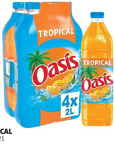 Oasis Tropical, pack de 4 x 2 l