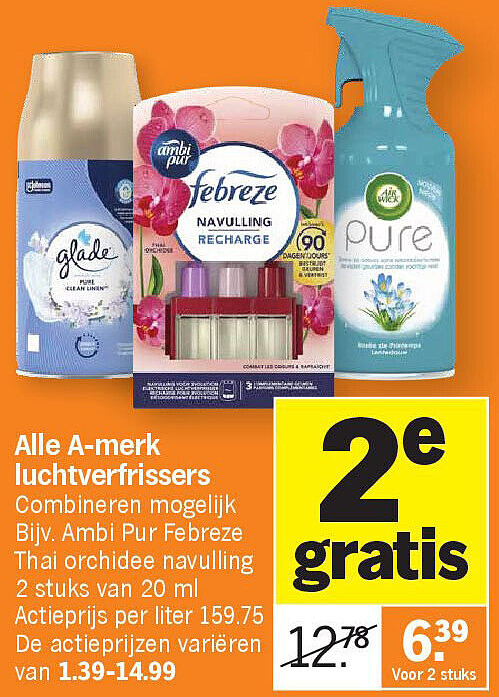 Alle A-merk luchtverfrissers
