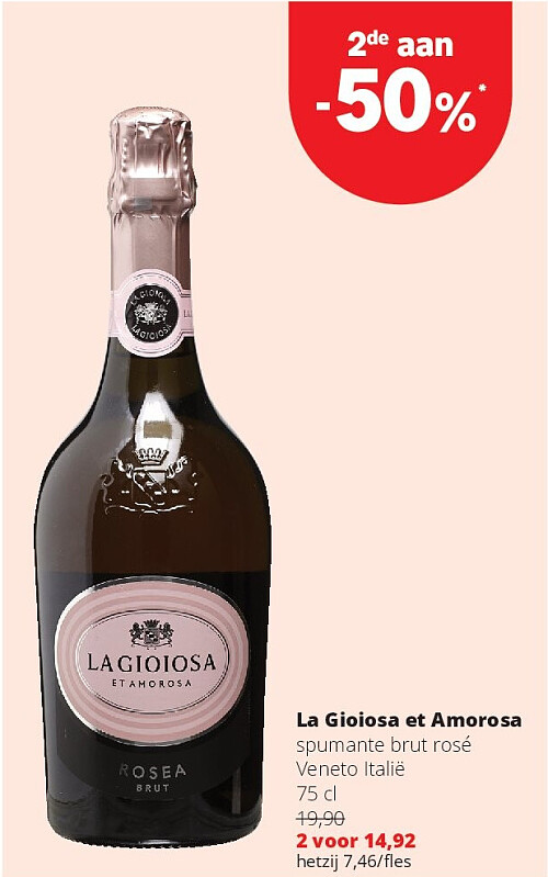 La Gioiosa et Amorosa spumante brut rosé Veneto Italië 75 cl