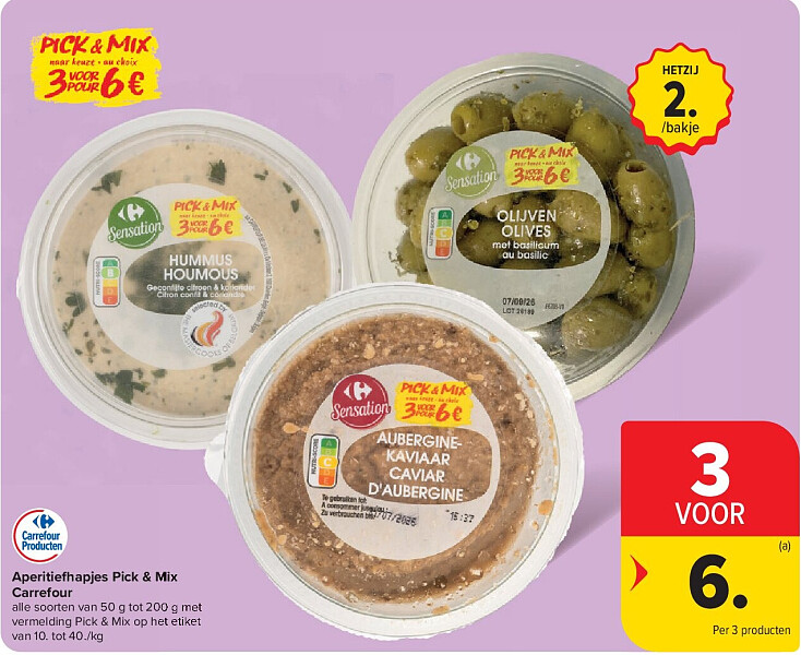 Aperitiefhapjes Pick & Mix Carrefour
