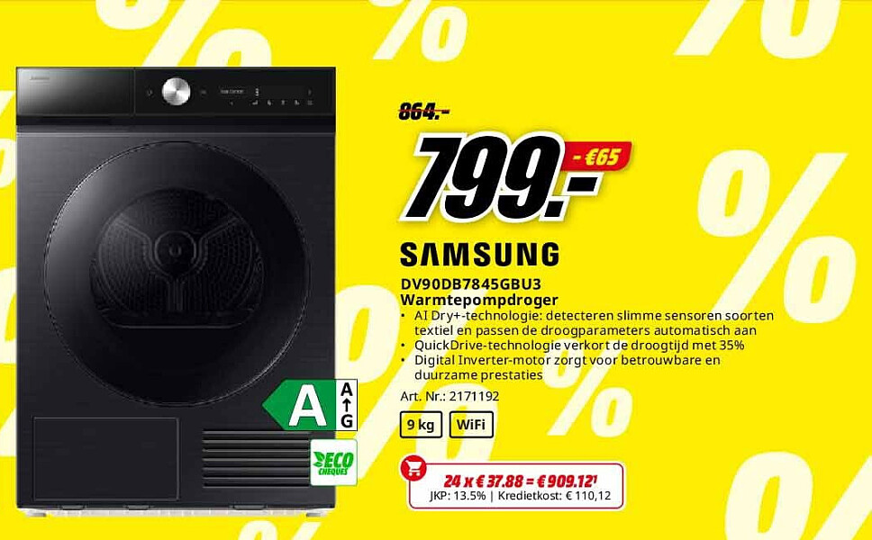 DV90DB7845GBU3 Warmtepompdroger