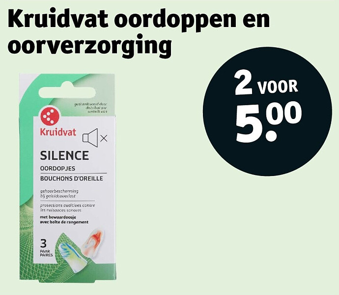 Kruidvat oordoppen en oorverzorging