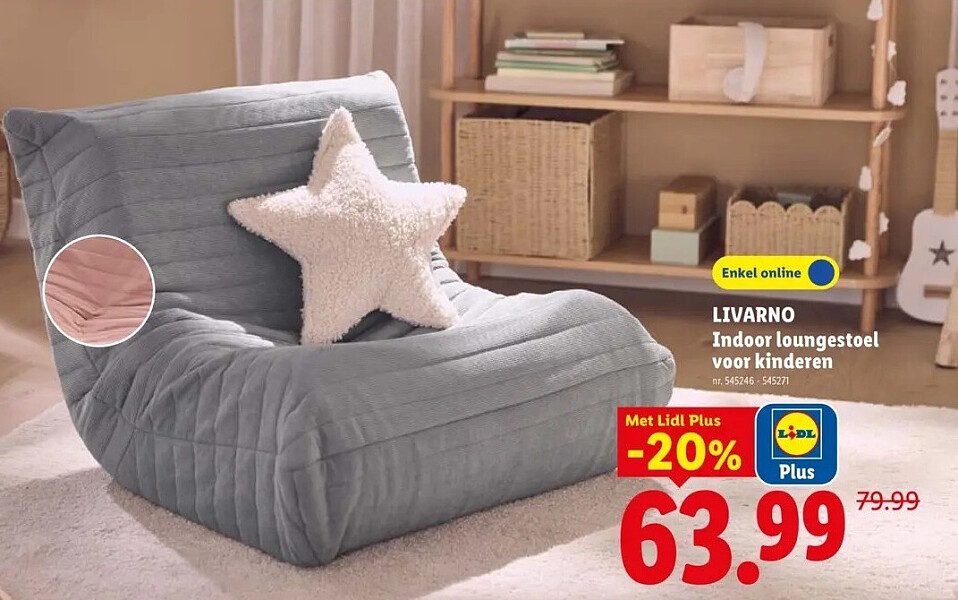 Indoor loungestoel voor kinderen