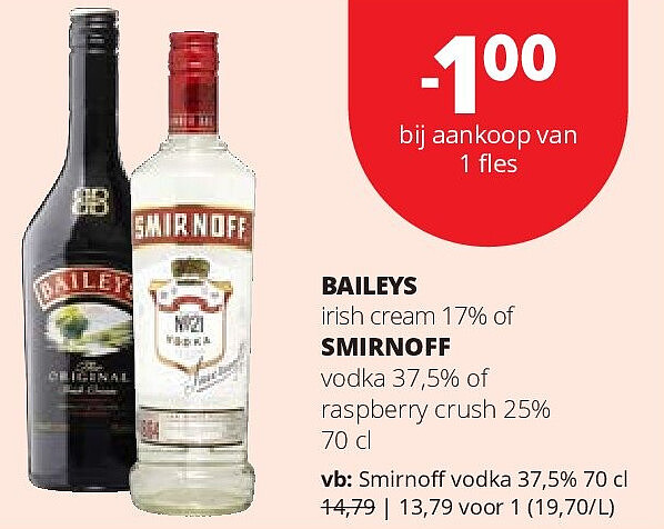 BAILEYS irish cream 17%