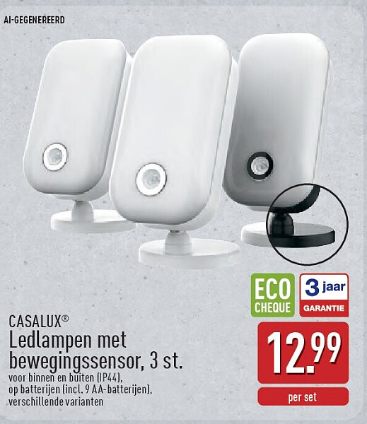 Ledlampen met bewegingssensor, 3st.