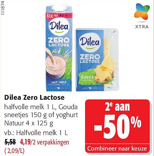 Dilea Zero Lactose Halfvolle melk 1 L