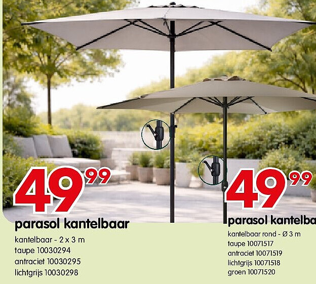 parasol kantelbaar