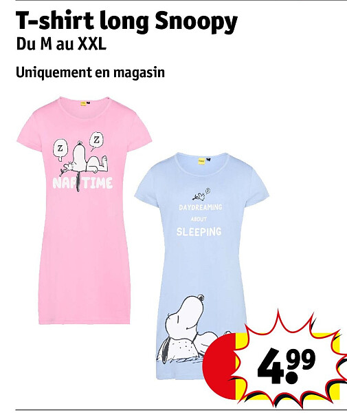 T-shirt long Snoopy