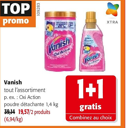 Vanish tout l’assortiment