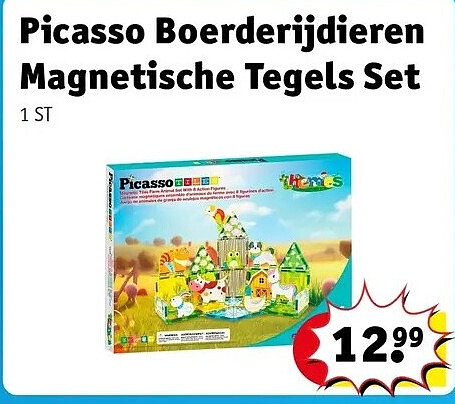 Picasso Boerderijdieren Magnetische Tegels Set