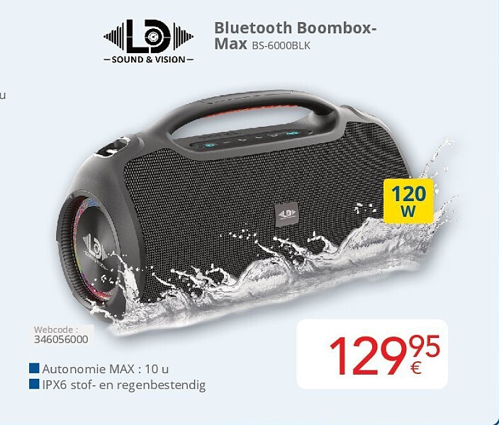 Bluetooth BoomboxMax BS-6000BLK