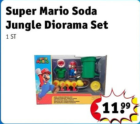 Super Mario Soda Jungle Diorama Set