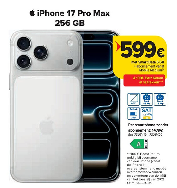 iPhone 17 Pro Max 256 GB