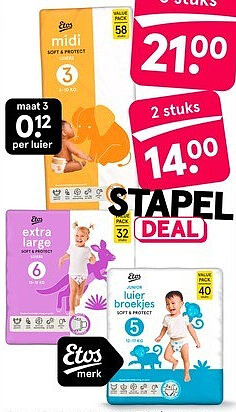 Etos Soft & Protect luiers en luierbroekjes voordeelpakken