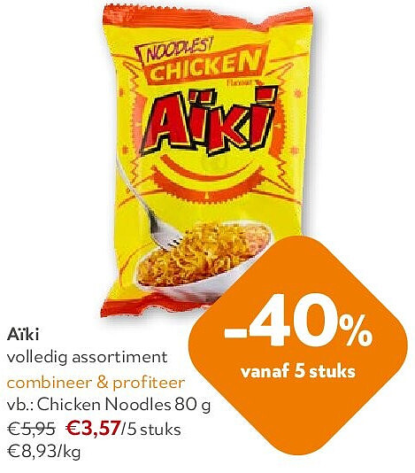 Aïki Chicken Noodles 80 g