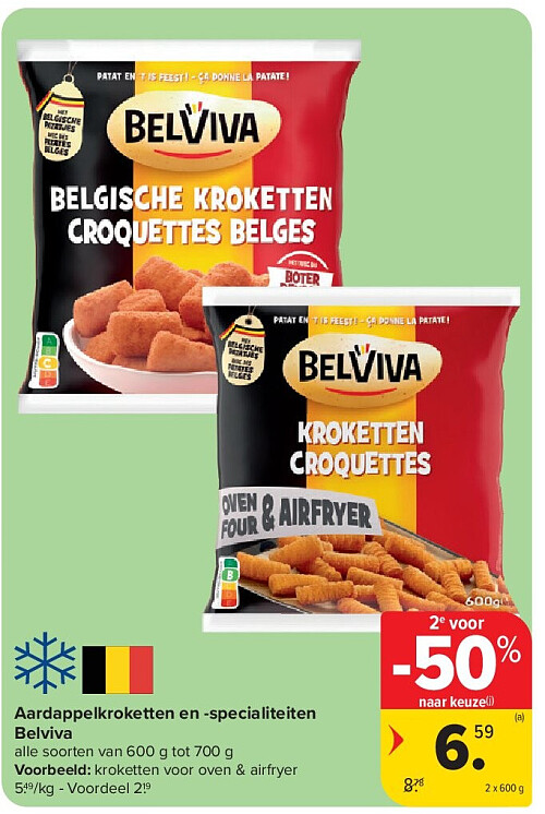 Aardappelkroketten en -specialiteiten Belviva