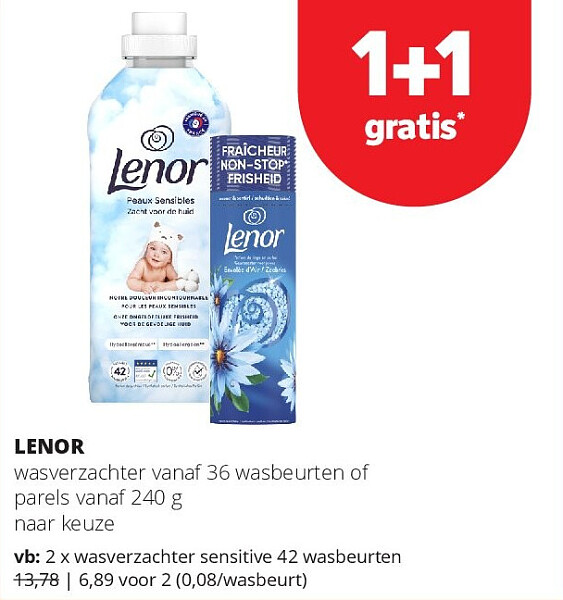 LENOR wasverzachter sensitive 42 wasbeurten