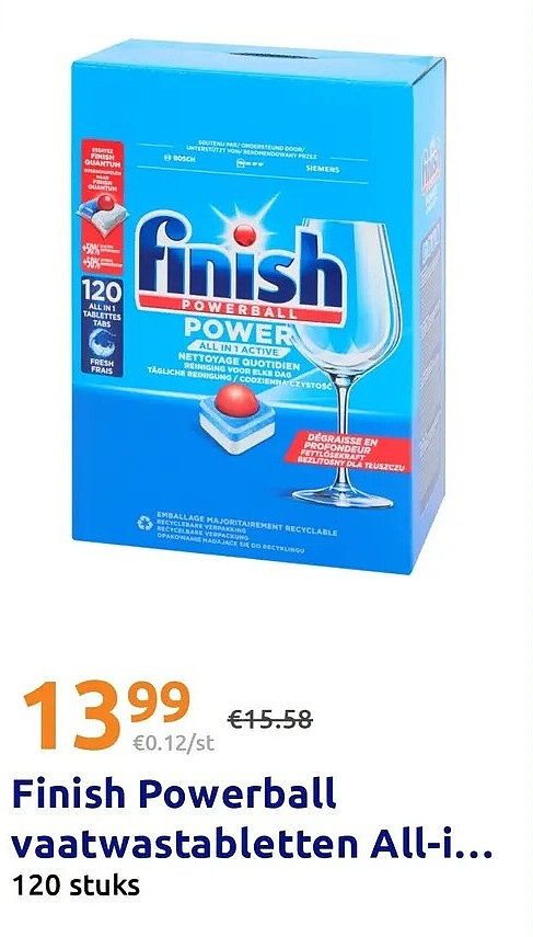 Finish Powerball vaatwastabletten All-in-1 Essential