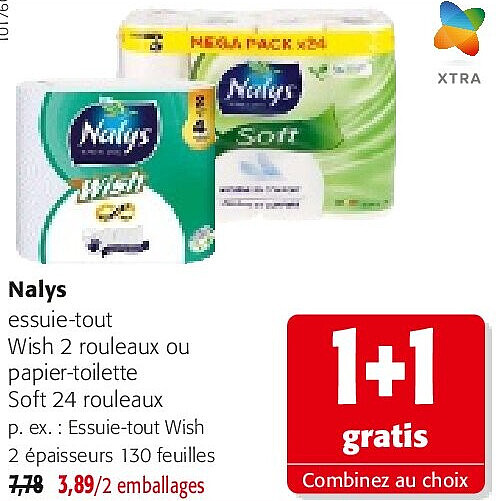 Nalys essuie-tout Wish 2 rouleaux