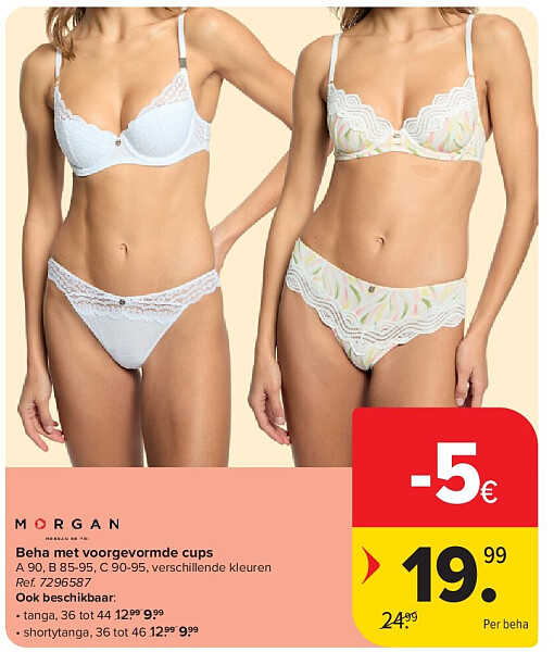 Beha met voorgevormde cups