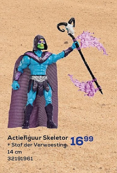 Actiefiguur Skeletor + Staf der Verwoesting 14 cm