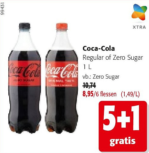 Coca-Cola Regular of Zero Sugar 1 L