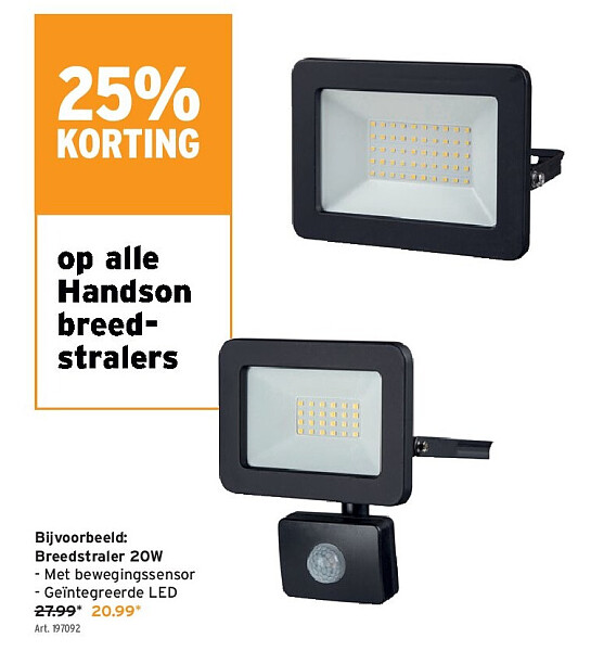 Breedstraler 20W